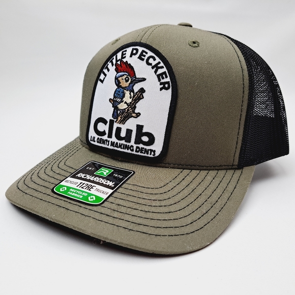 Little Pecker Club Embroidered Patch Richardson 112 Trucker Mesh Snapback hat - Picture 2 of 5